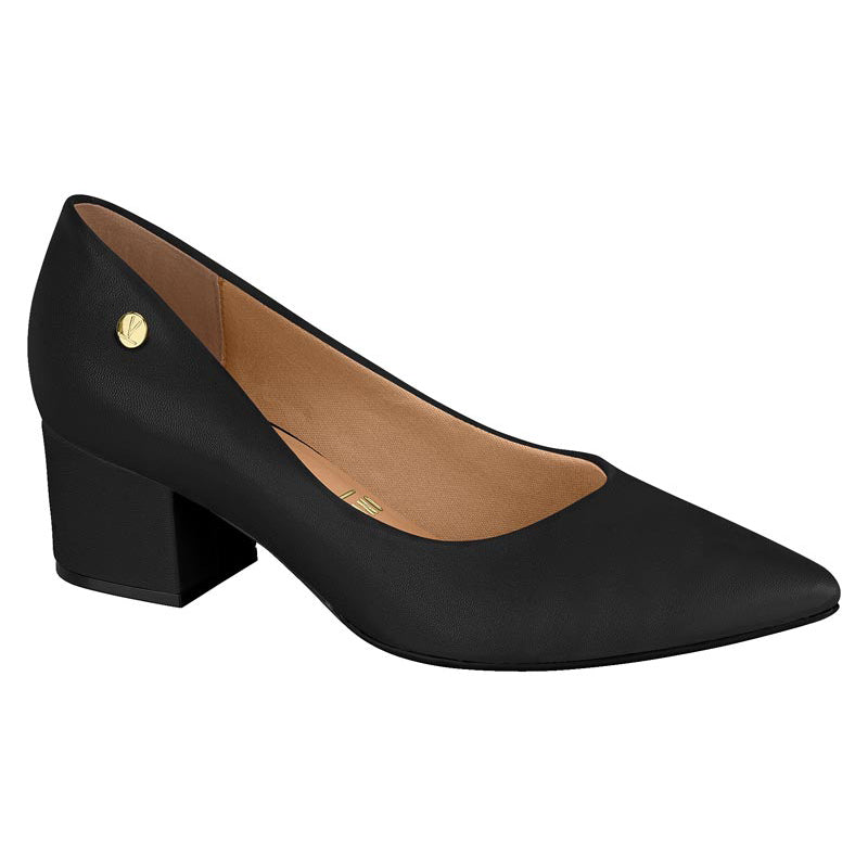 Vizzano Pointed Low Block Heel (Matte Black)