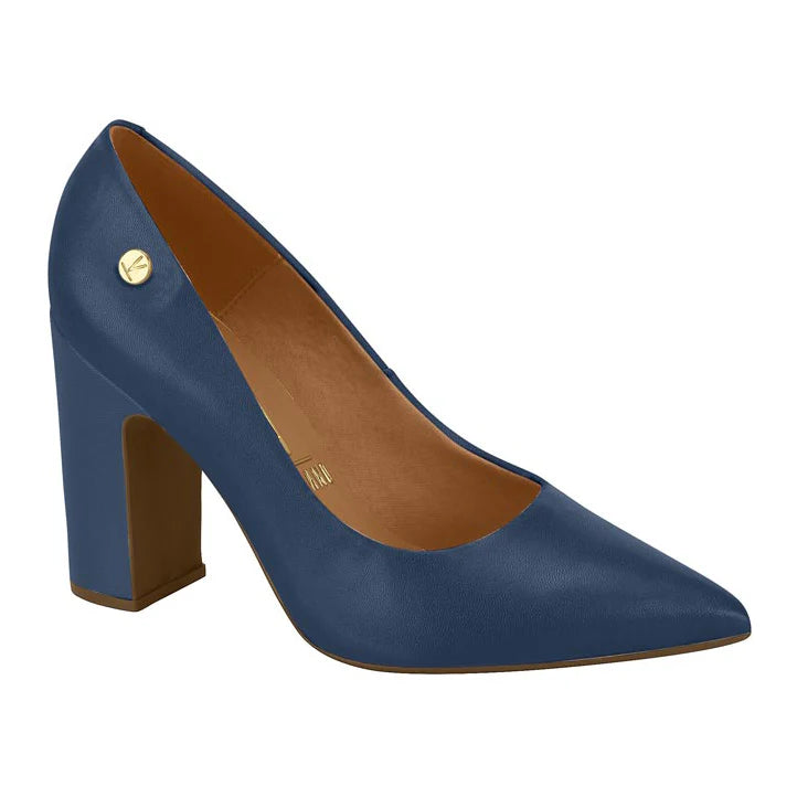 Vizzano Pointed Block Heel (Matte Navy)