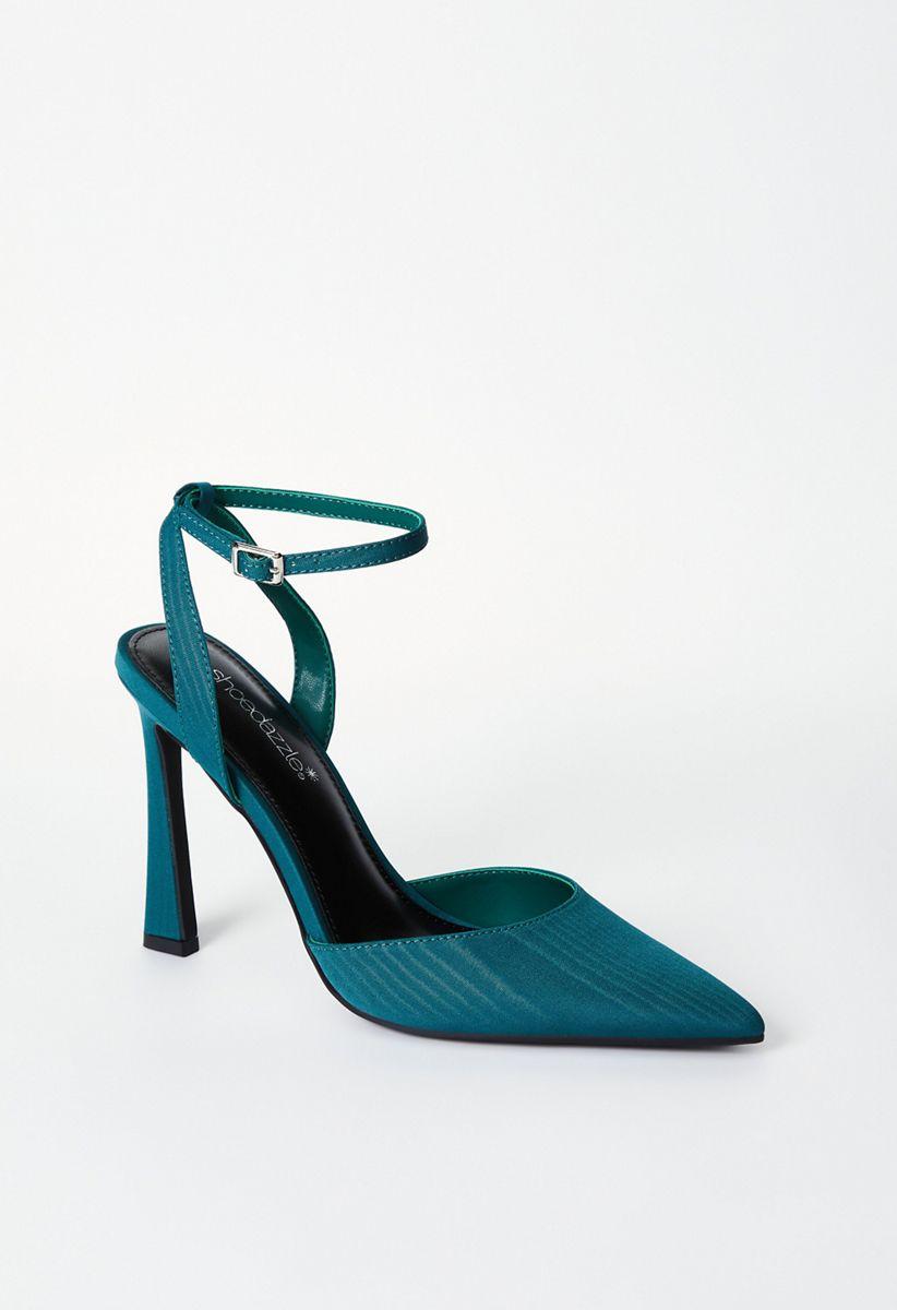 SD Ankle Strap Pump Black (Rain Forest Green)