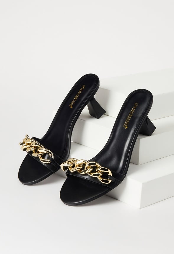 SD Low Heeled Sandal (Black)