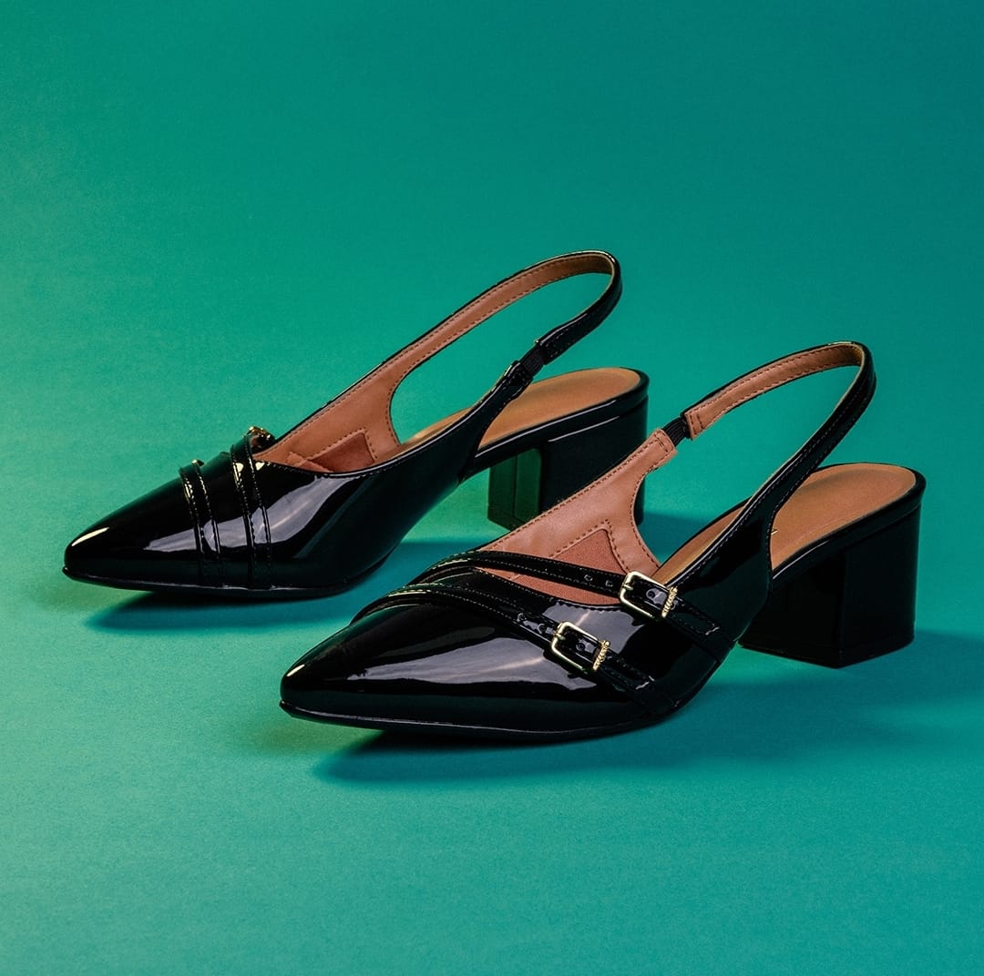 Vizzano Block Heel Strappy Slingback (Premium Black)