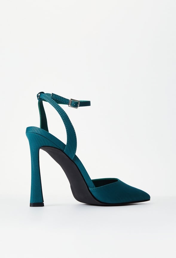 SD Ankle Strap Pump Black (Rain Forest Green)