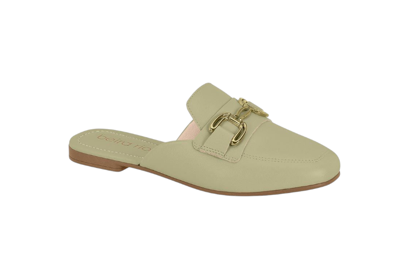 Beira Rio Square-toe Buckled Mules