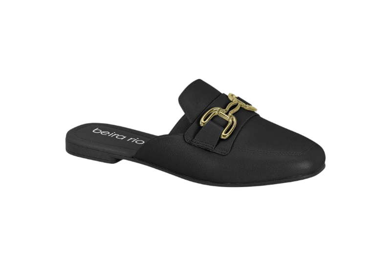 Beira Rio Square-toe Buckled Mules