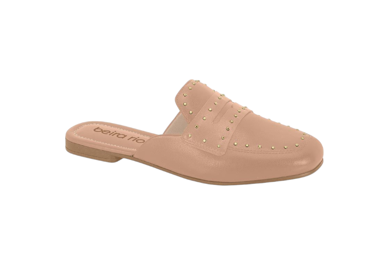 Beira Rio Square-toe Stud Mules