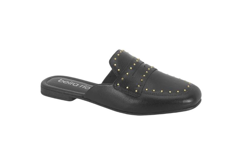 Beira Rio Square-toe Stud Mules