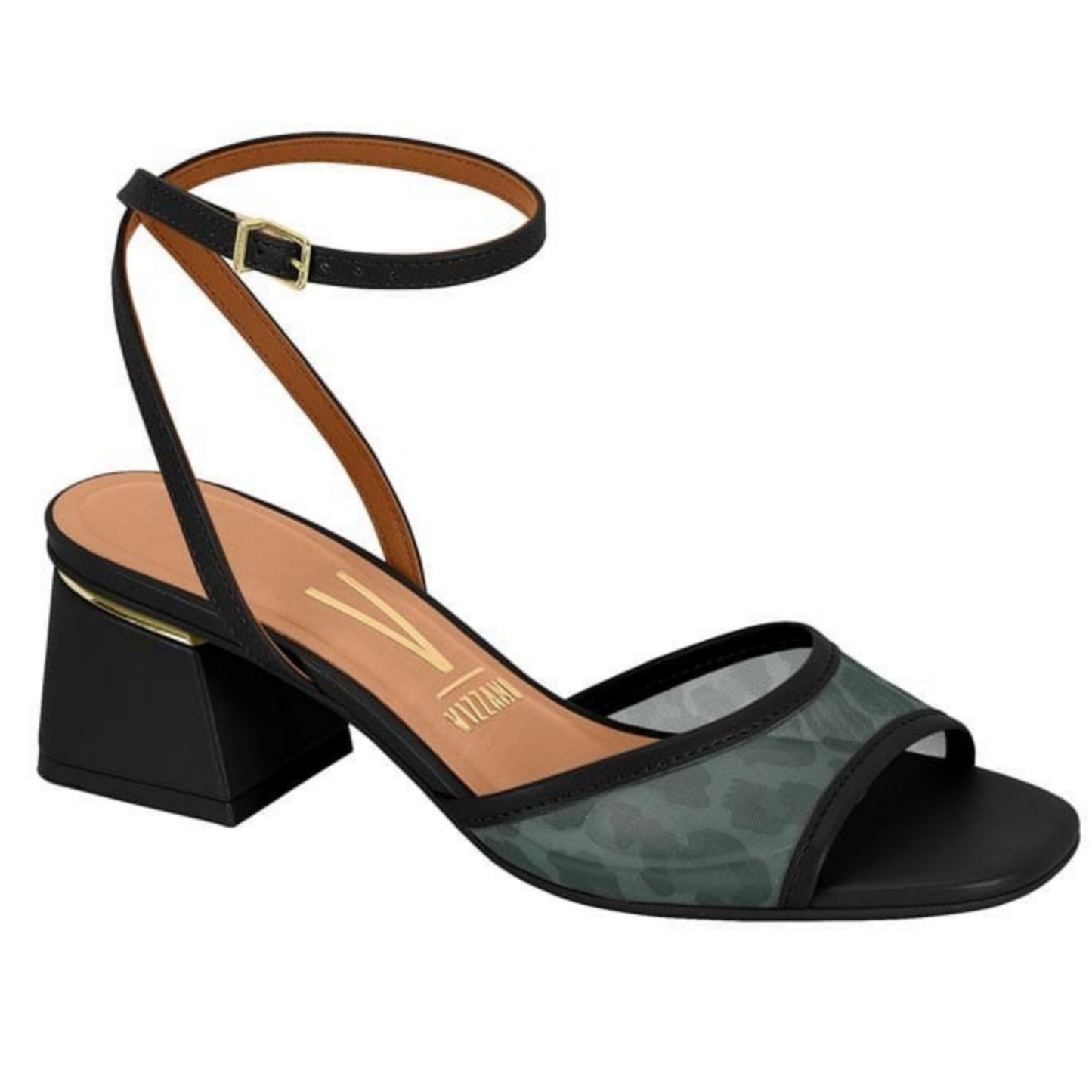 Vizzano Low Block Heel Sandal (Dubai Leopard)