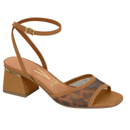 Vizzano Low Block Heel Sandal (Dubai Leopard)