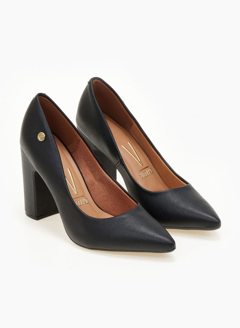 Vizzano Pointed Block Heel (Matte Black)