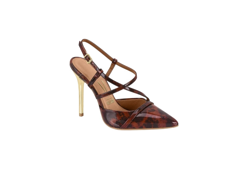 Vizzano Strappy Stiletto Slingback (Tortoise)