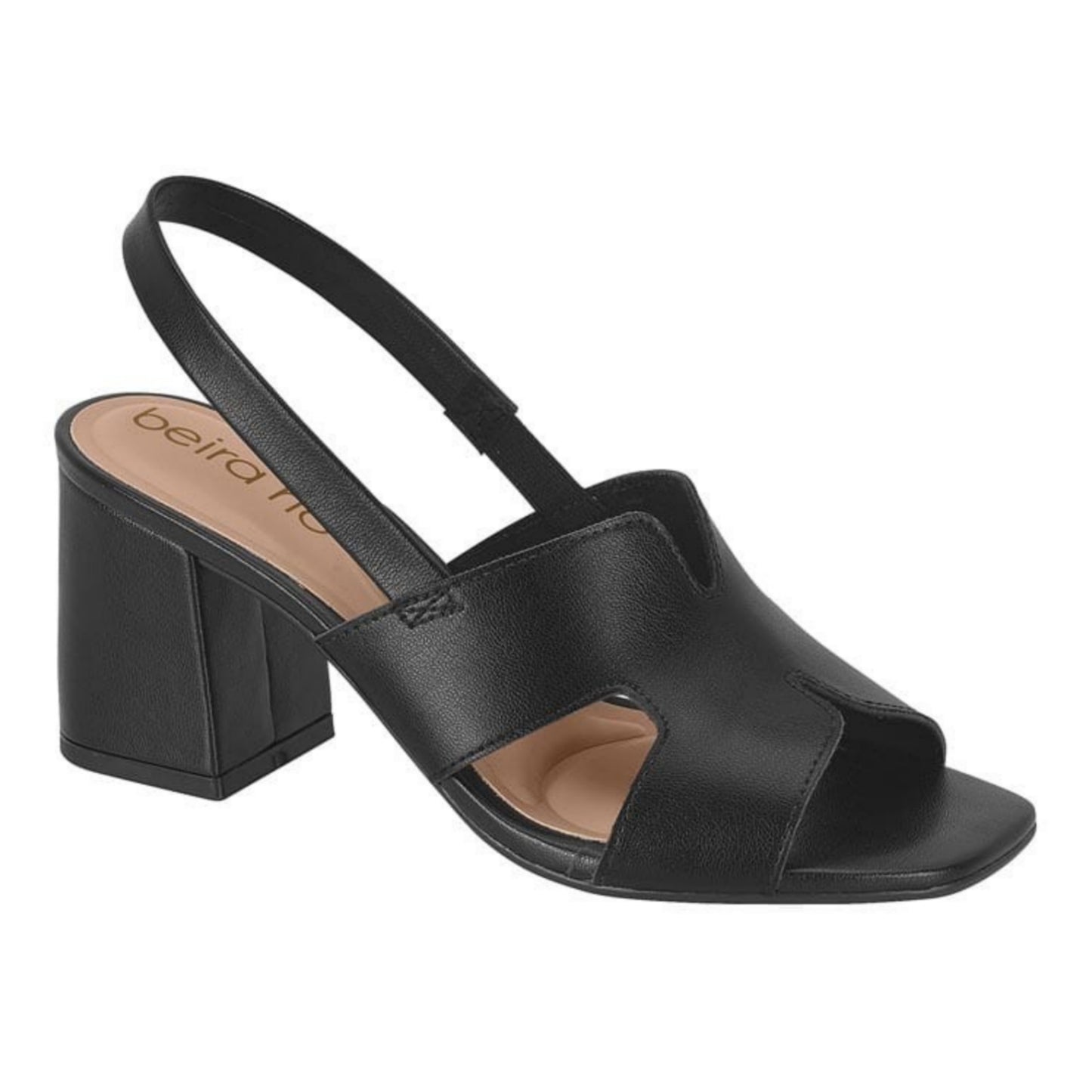 Beira Rio Slingback Block Heel Sandals