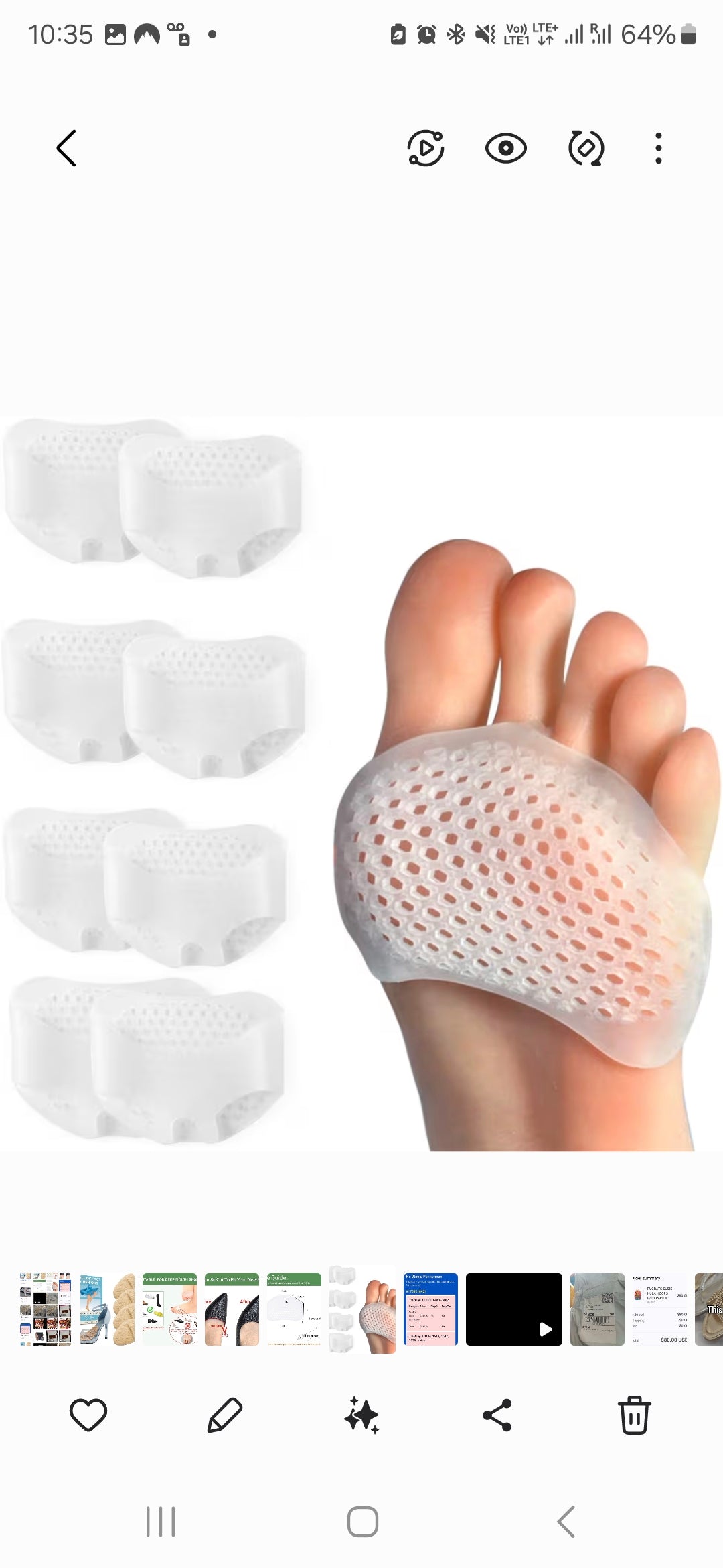 Ball of Toe Cushions Metatarsal Pads