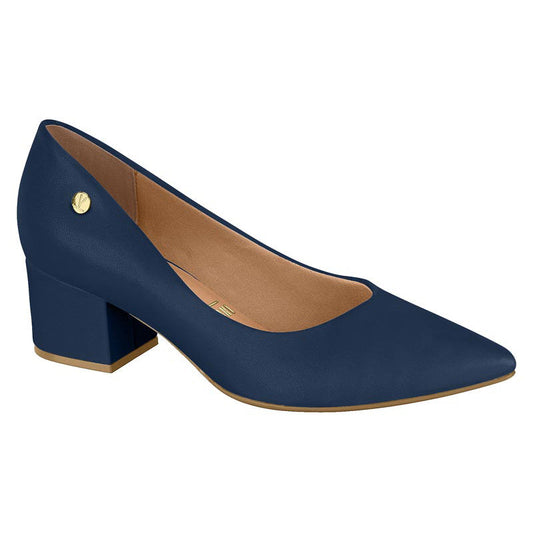 Vizzano Pointed Low Block Heel (Matte Navy)