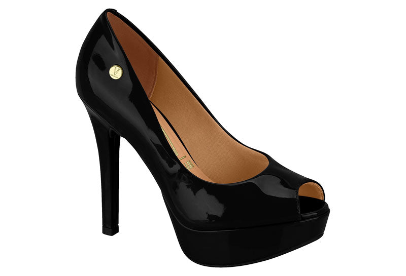 Vizzano Platform Peeptoe (Black Patent)