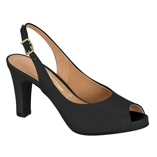 Vizzano Peeptoe Slingback (Matte Black)