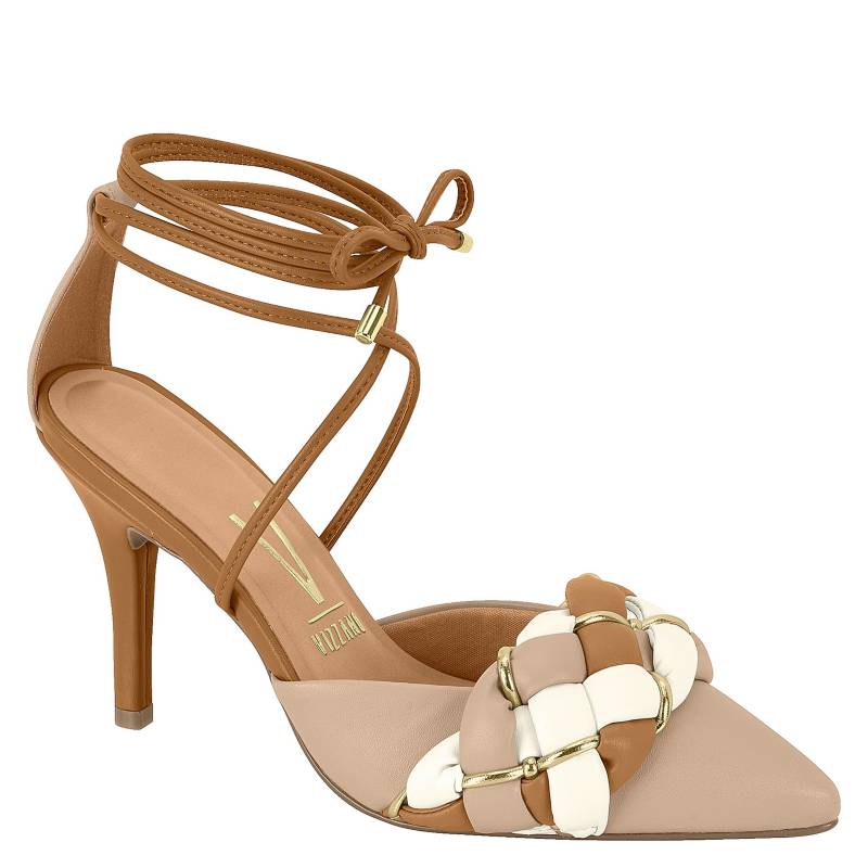 Vizzano Braided Strappy Pump Beige/Camel