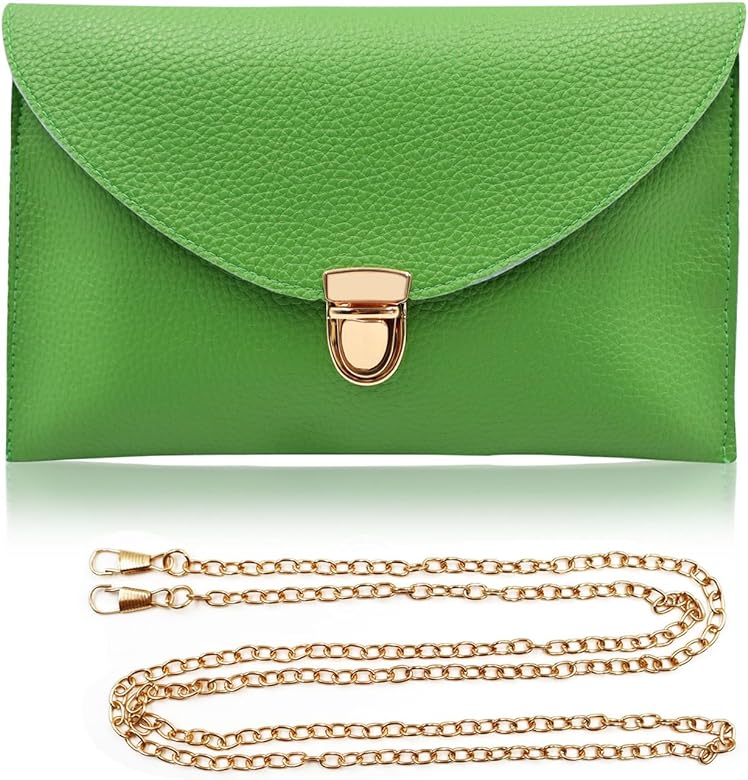 Faux Leather Envelope Clutch