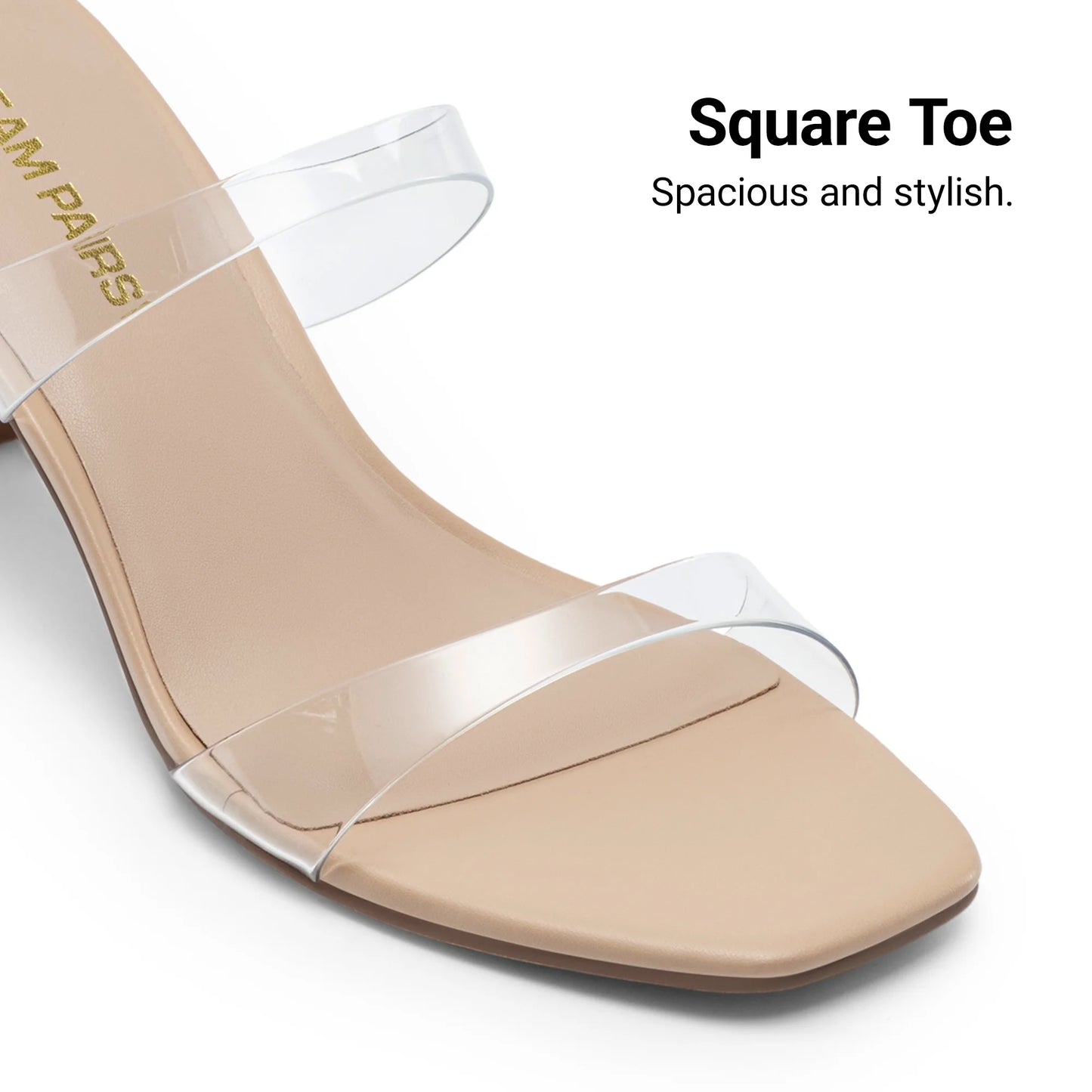 Dream Pairs Square-to Double Strap Kitten Heel Sandal