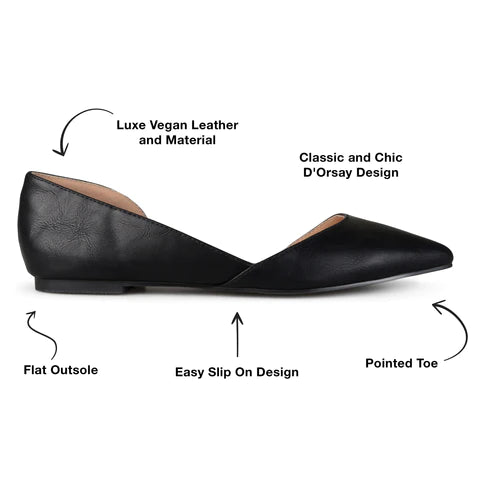 Journee Cortni Dorsay Flat (Black)