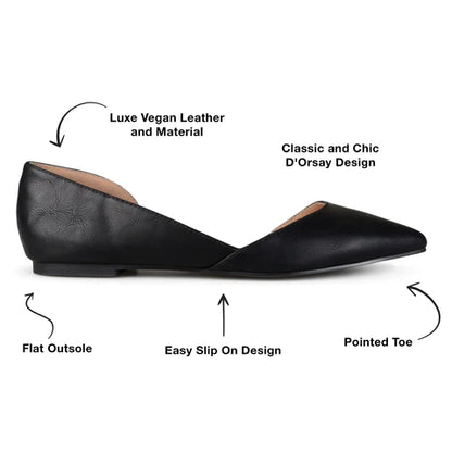 Journee Cortni Dorsay Flat (Black)