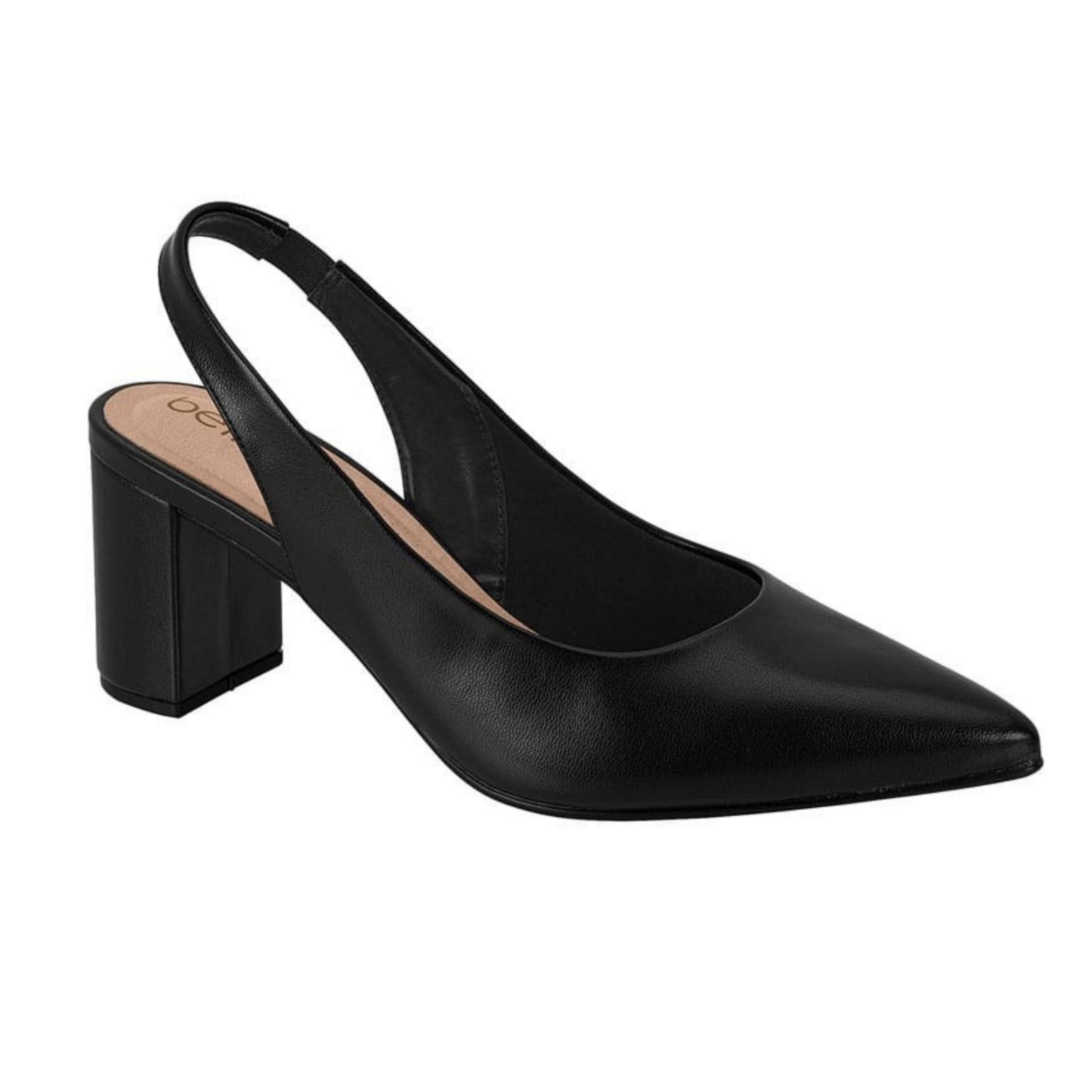 Beira Rio Block Heel Slingbacks (Black)