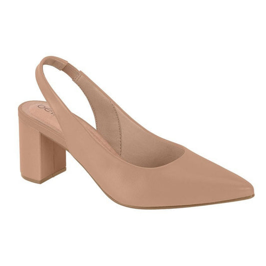 Beira Rio Block Heel Slingbacks (Nude)