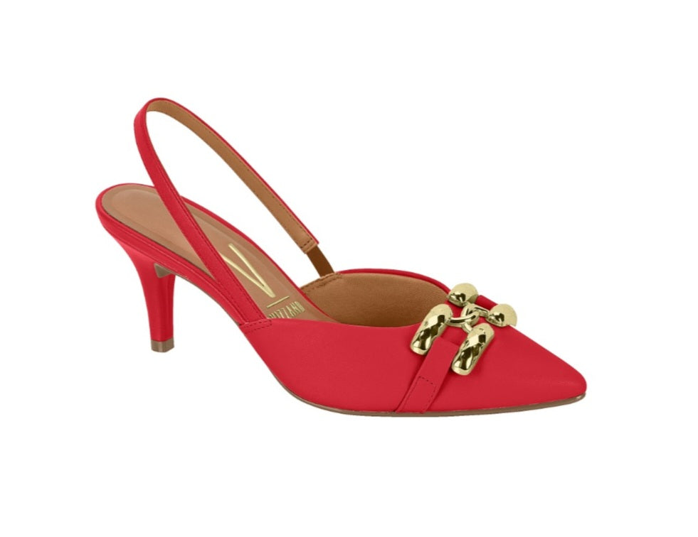 Vizzano Buckled Slingback (Low Heel) Red