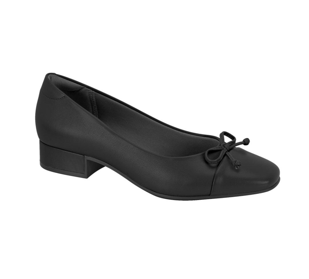 Moleca Bowtie Low Block Heel (Black)