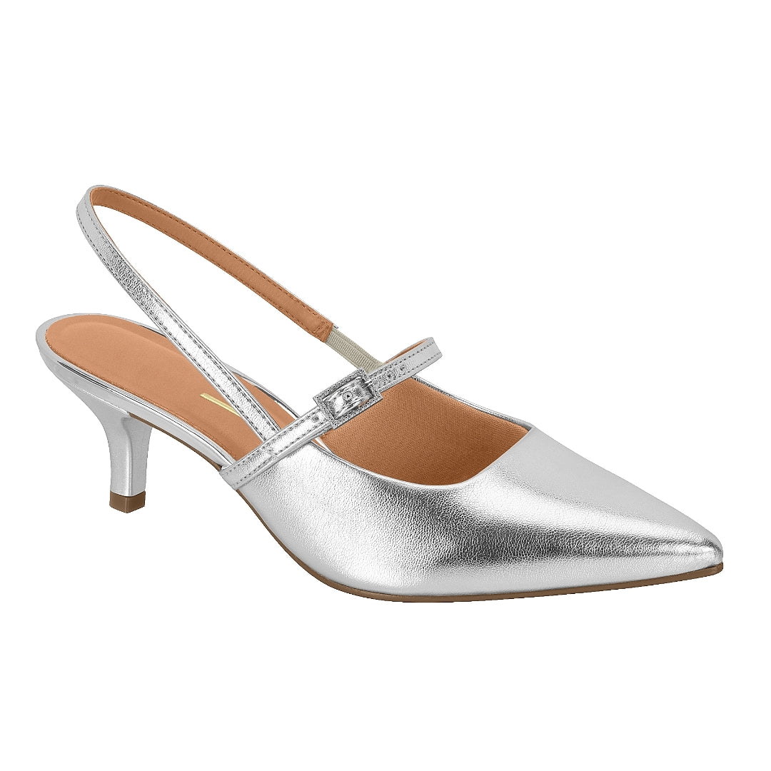 Vizzano Kitten Slingback w/Strap (Metallic Silver)