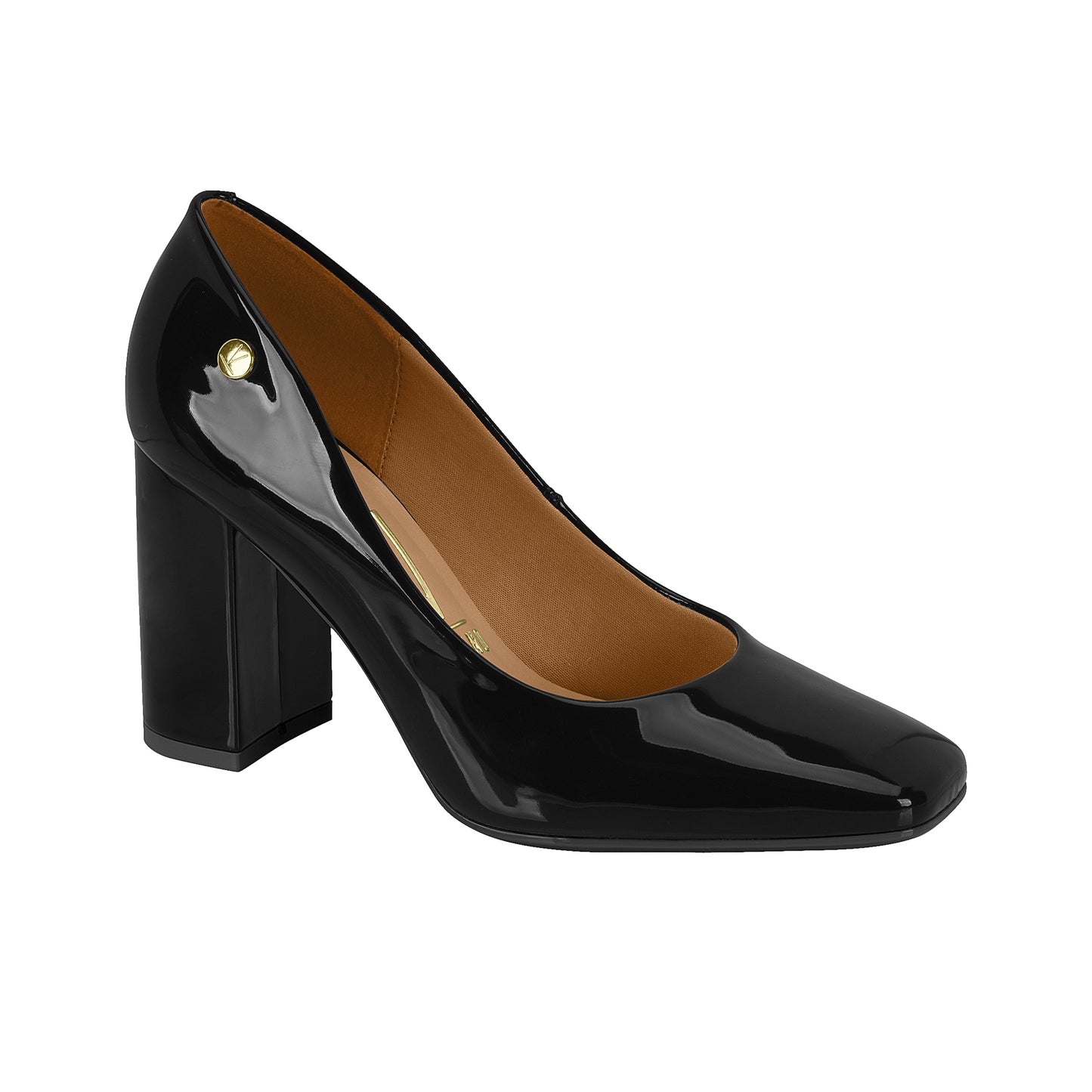 Vizzano Square-toe Block Heel (Black Patent)