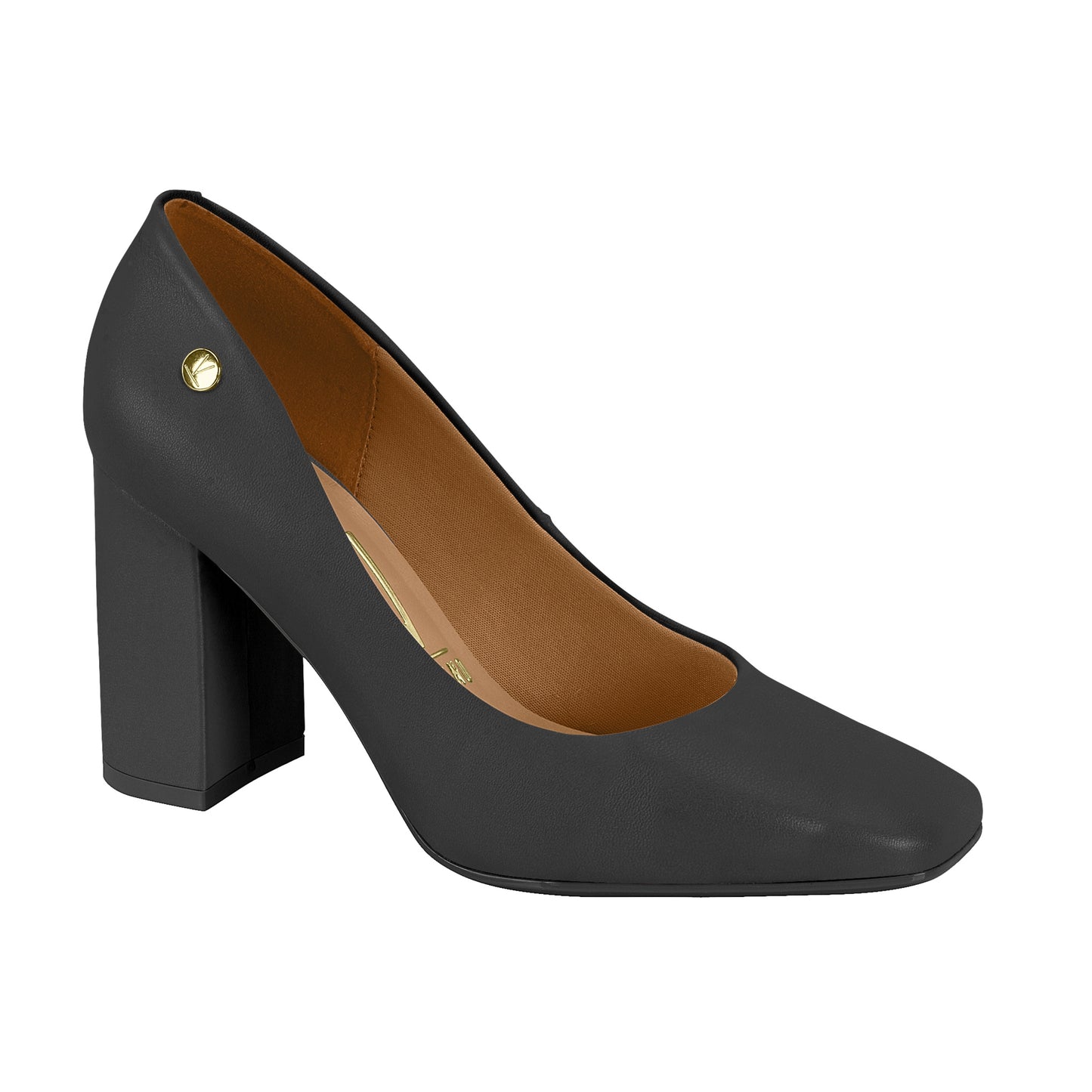 Vizzano Square-toe Block Heel (Black Matte)