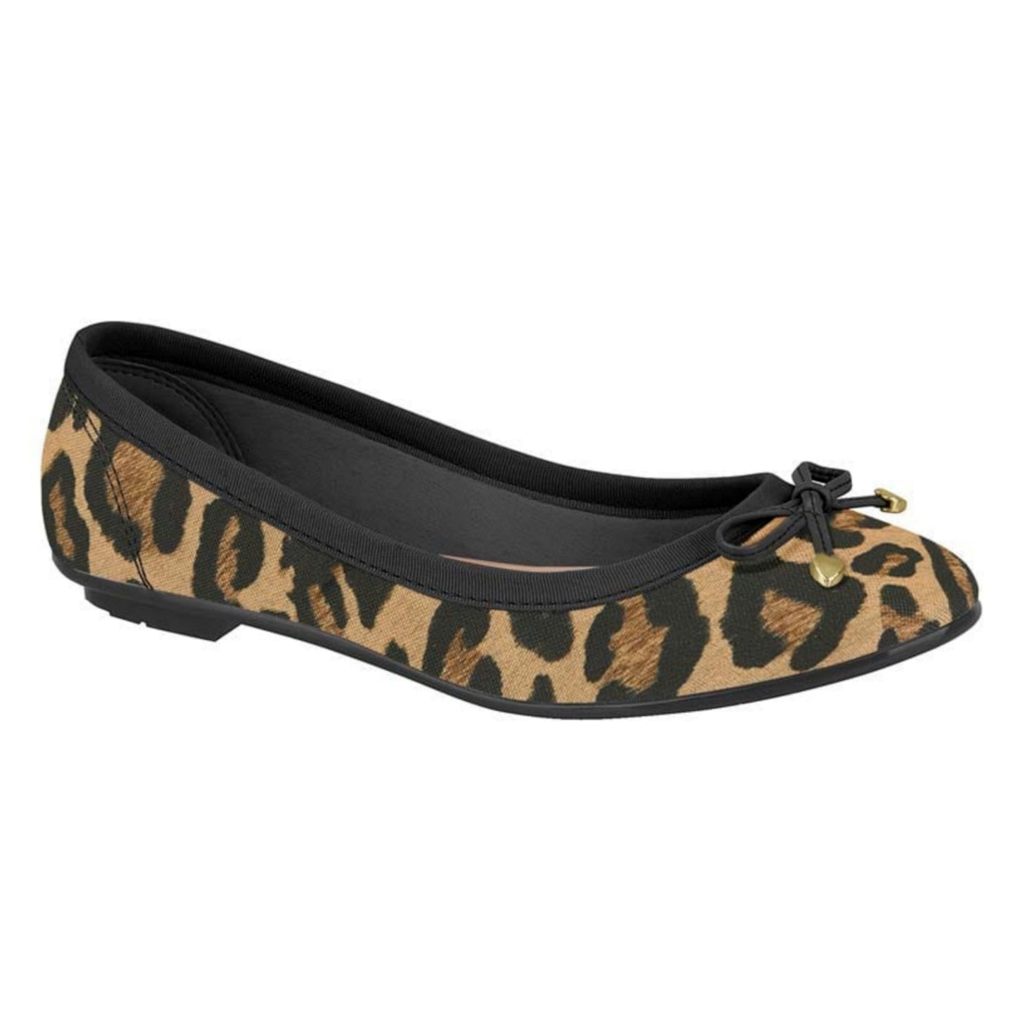 Moleca Ballet Tecido Leopard Flats