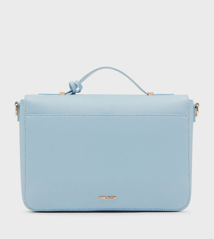 Anne Klein Belted Flap Handbag (Light Blue)