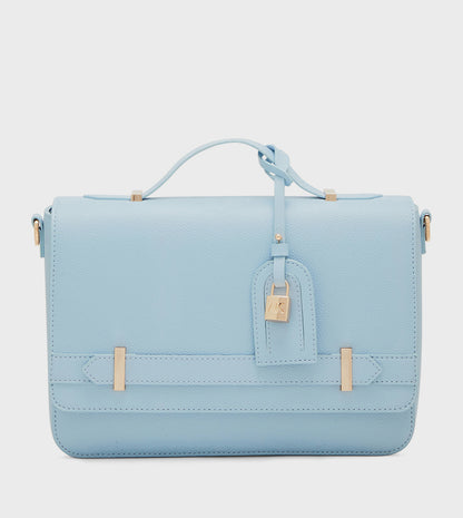 Anne Klein Belted Flap Handbag (Light Blue)