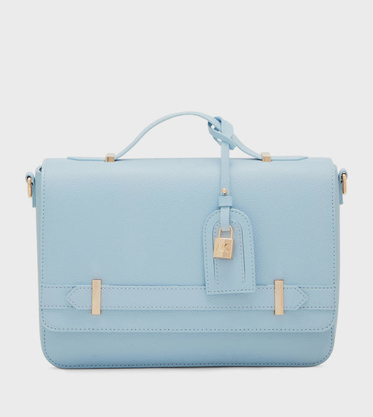 Anne Klein Belted Flap Handbag (Light Blue)