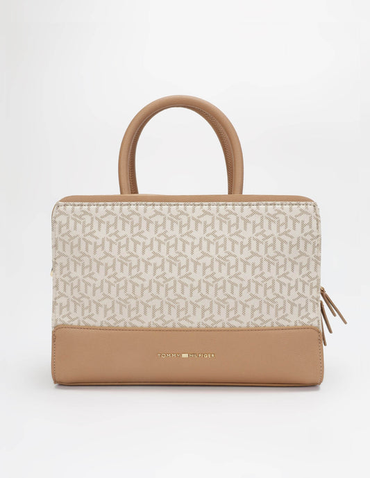 Tommy Hilfiger Emilee Satchel (Beige/Nude)