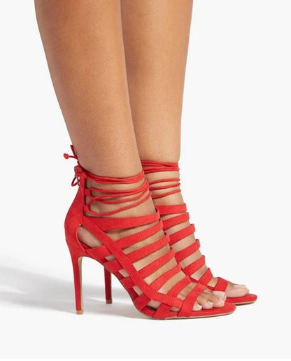 JF Strappy Red Sandals