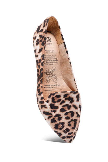Rollasole Leopard Pointed Flats