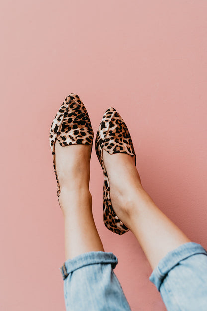 Rollasole Leopard Pointed Flats