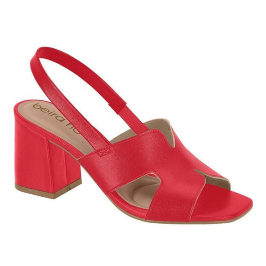 Beira Rio Slingback Block Heel Sandals