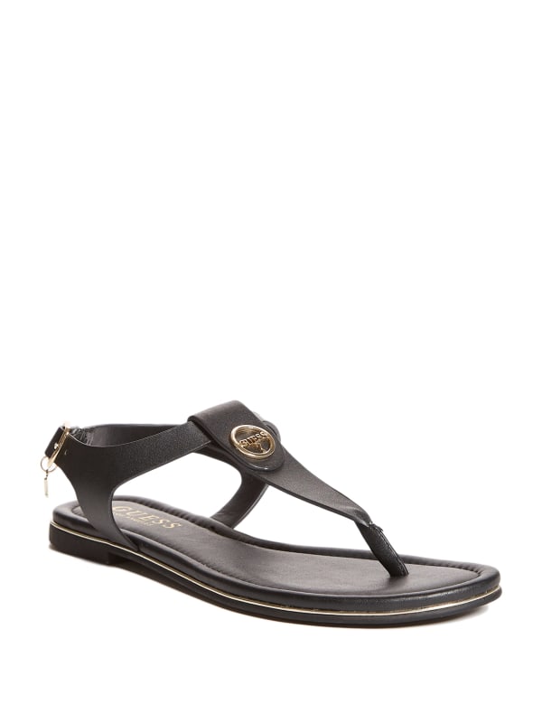 Guess t strap sandals sale