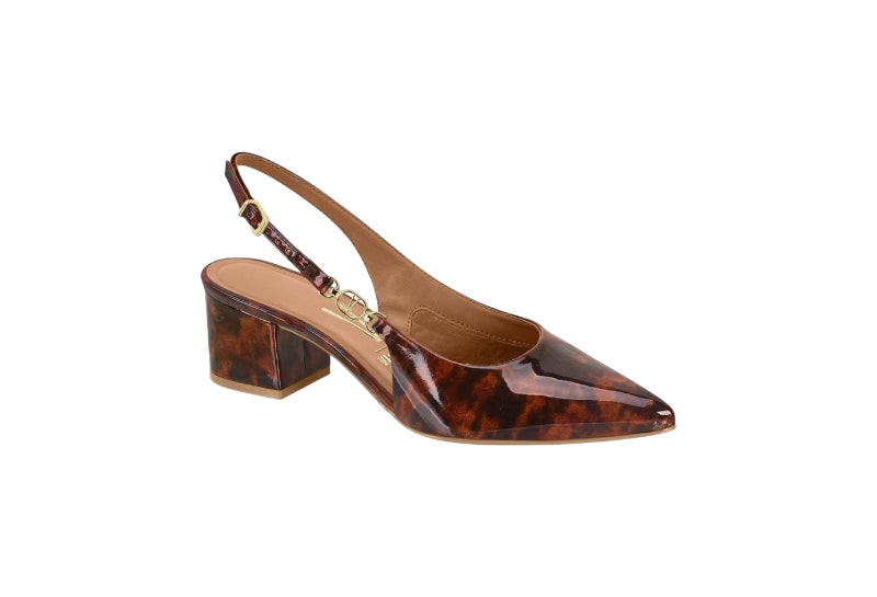 Vizzano Low Block Heel Slingback (Tortoise)