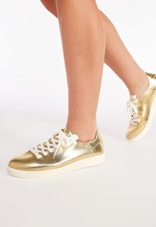 JF Metallic Gold Sneaker