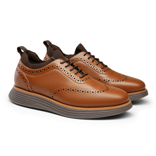 Bruno Marc Business Wingtip Casual Oxford (Brown)
