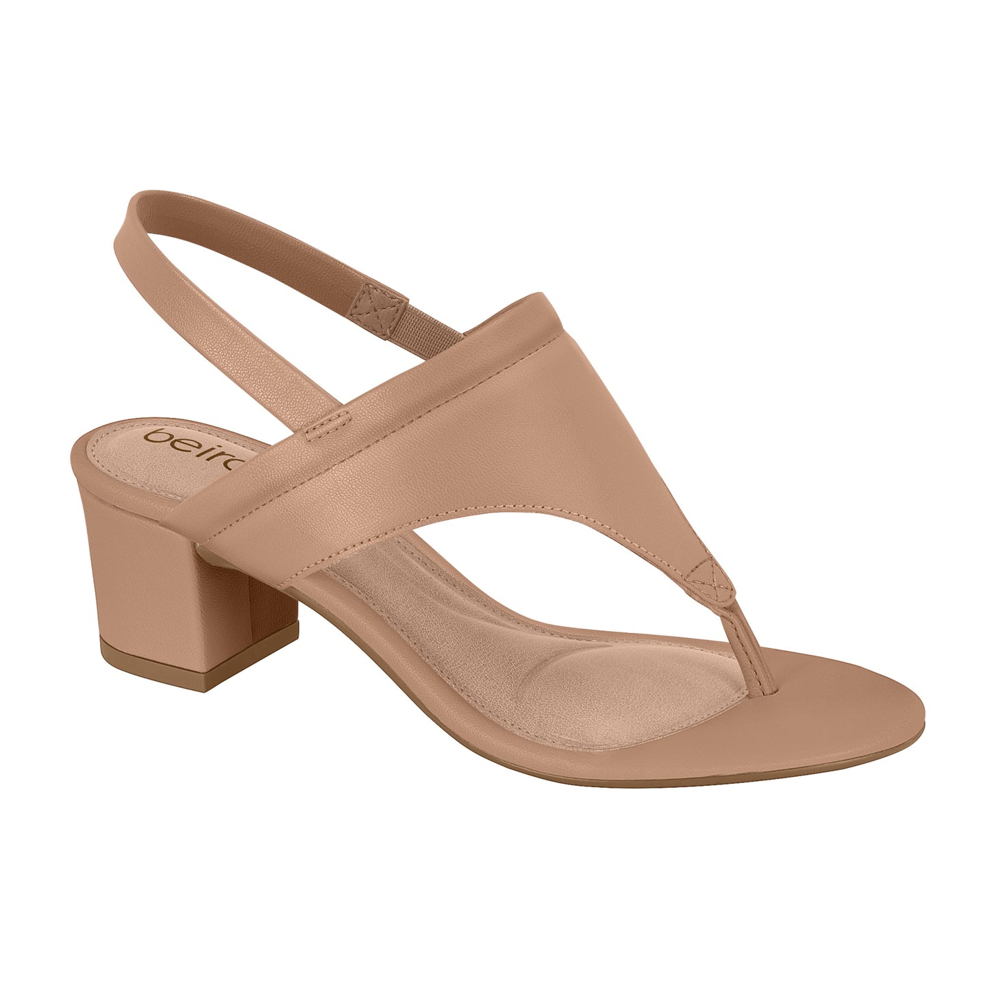 Beira Rio Thong Sandals Block Heel