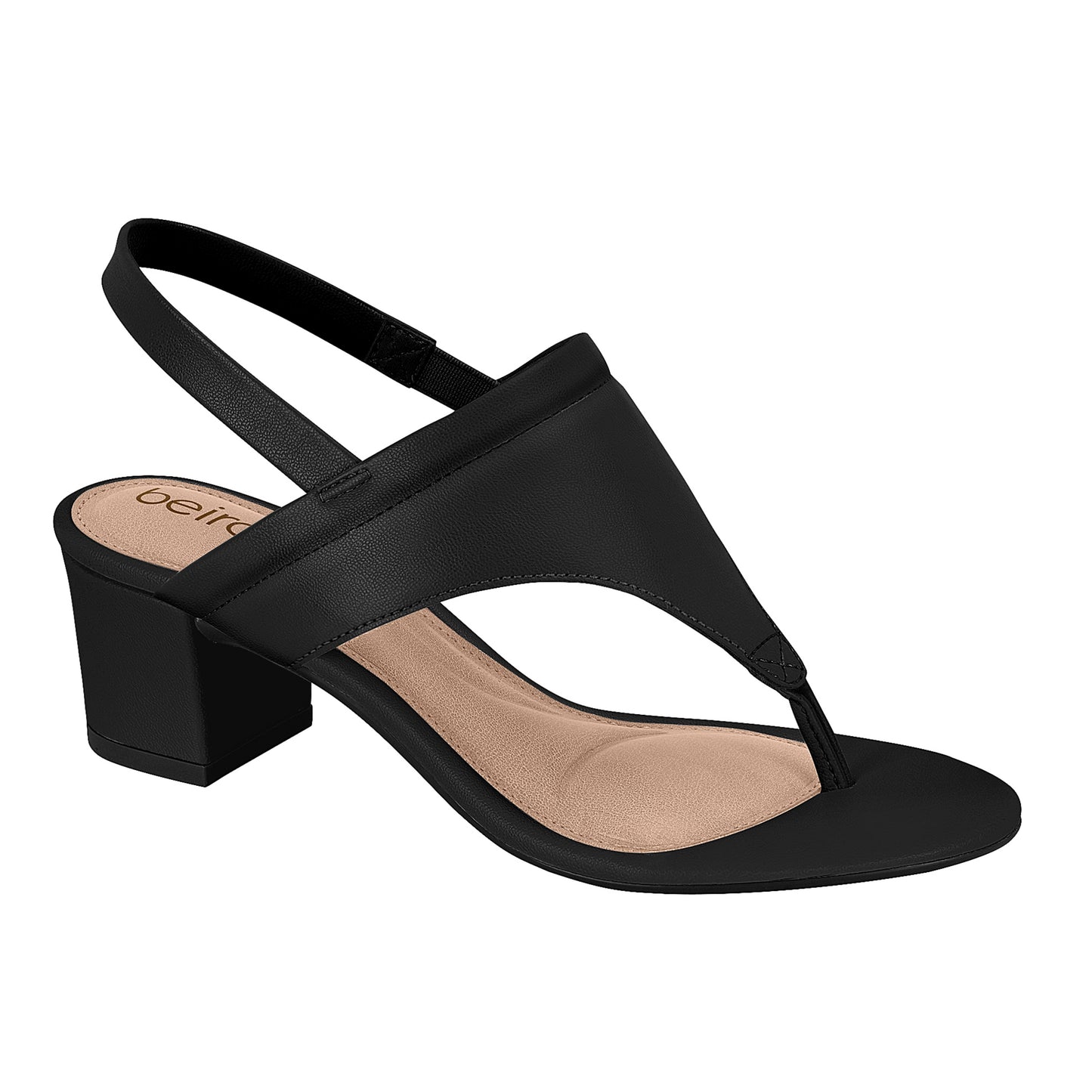 Beira Rio Thong Sandals Block Heel