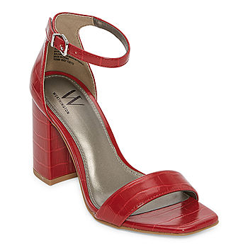 Worthington Block Heel Red Croc